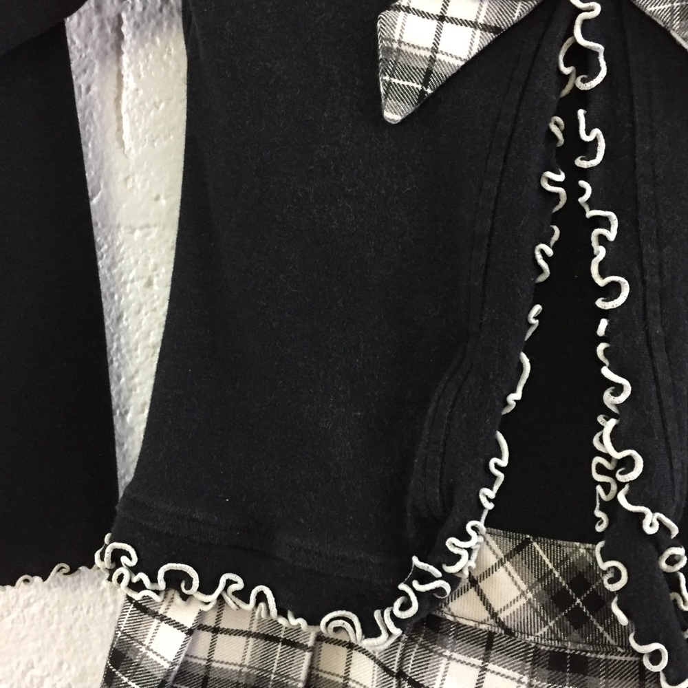 Emily West one piece dress with Black built in jacket over plaid skirt - Picture 2 of 10